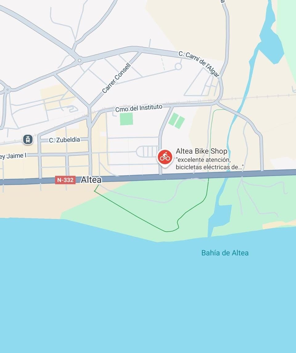Ubicación de Altea Bike Shop en mapa